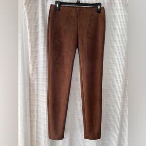 Brown, fitted, suede dress pants!